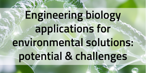 Engineering biology applications for environmental solutions: potential and challenges