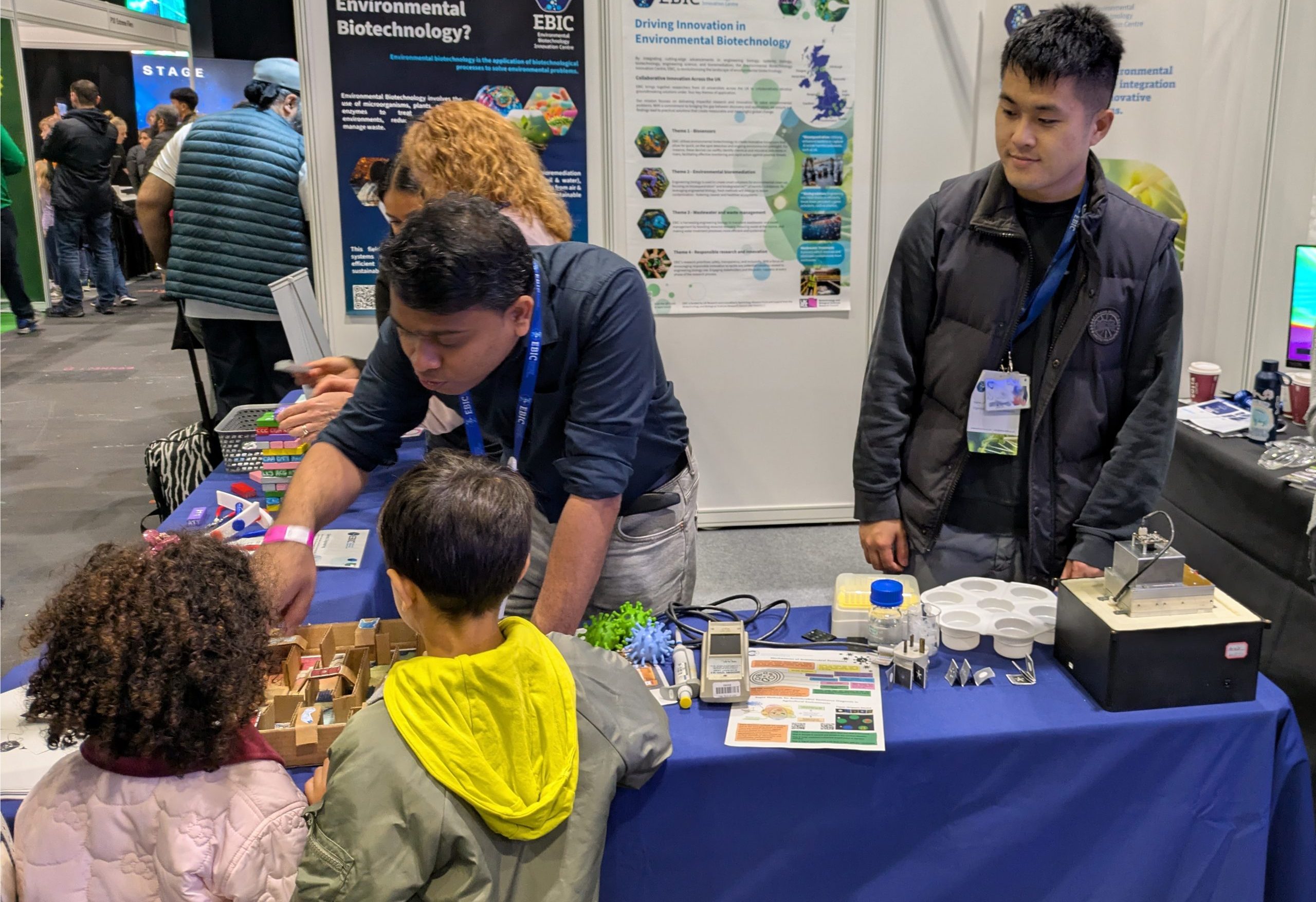 Meeting younger visitors and explaining our work