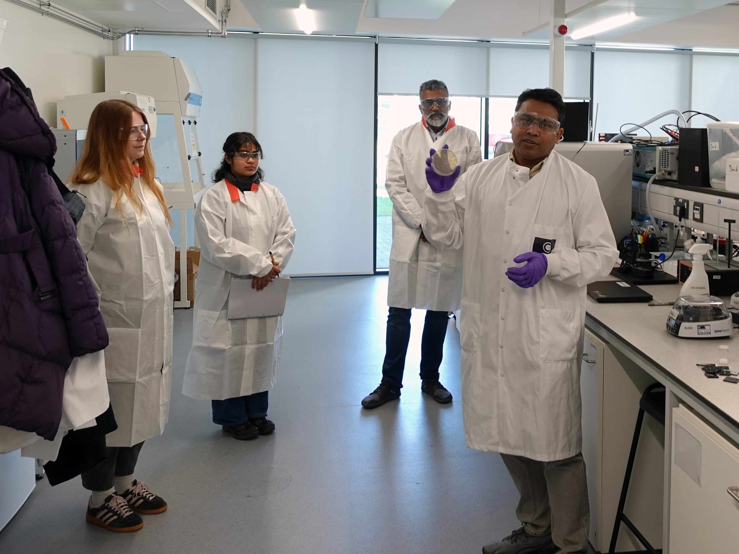 Dhiman in the lab