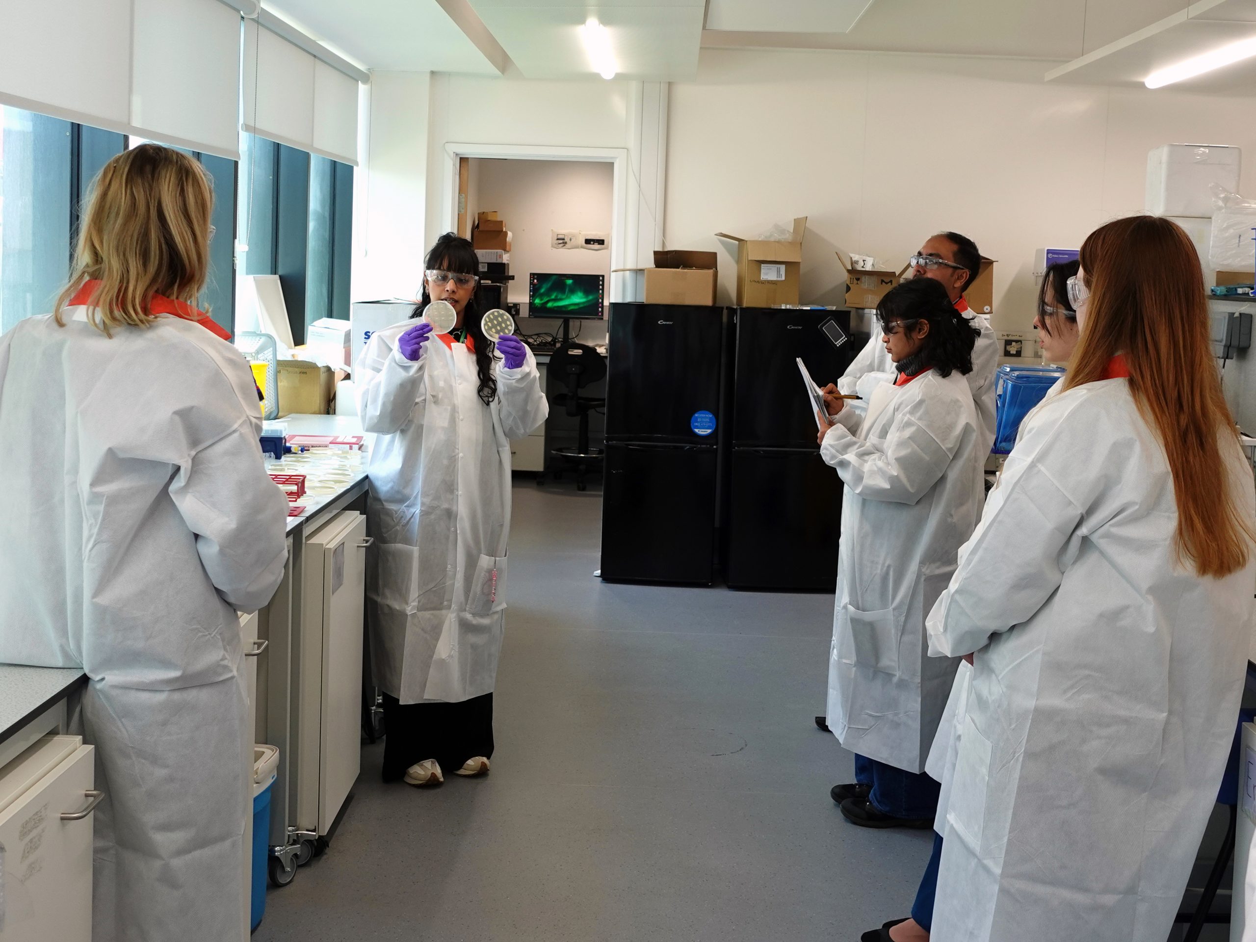 Yasmin showing algae samples